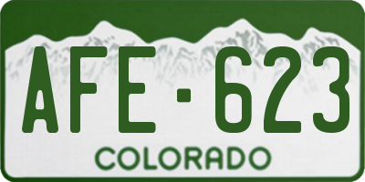 CO license plate AFE623