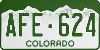 CO license plate AFE624