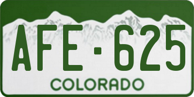 CO license plate AFE625
