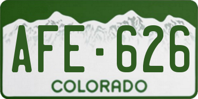 CO license plate AFE626