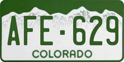 CO license plate AFE629