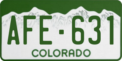CO license plate AFE631