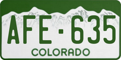 CO license plate AFE635