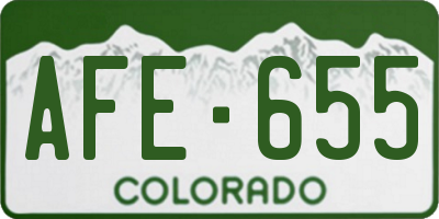 CO license plate AFE655