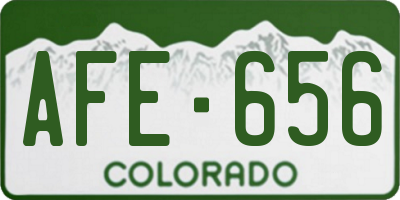 CO license plate AFE656