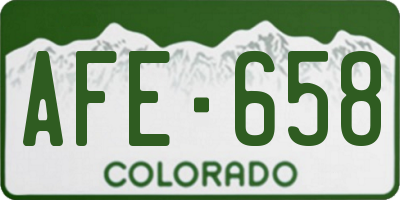 CO license plate AFE658