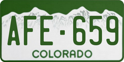 CO license plate AFE659