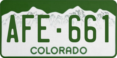 CO license plate AFE661