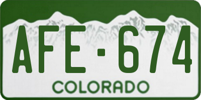 CO license plate AFE674