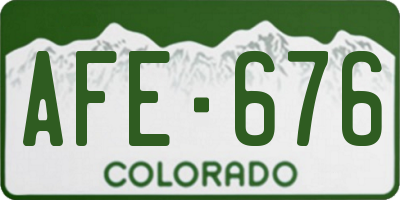 CO license plate AFE676