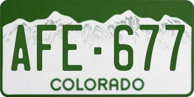CO license plate AFE677