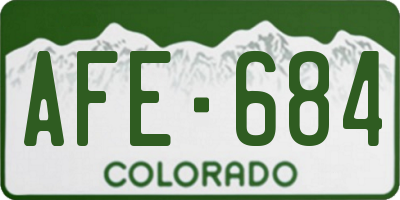 CO license plate AFE684