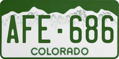 CO license plate AFE686