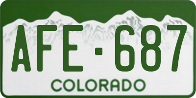 CO license plate AFE687