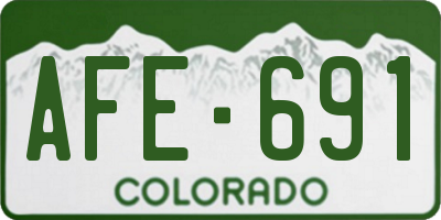 CO license plate AFE691