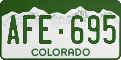 CO license plate AFE695