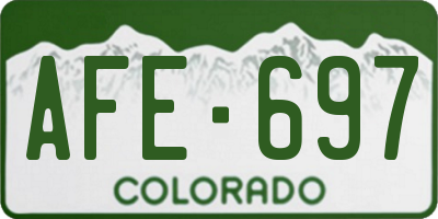 CO license plate AFE697