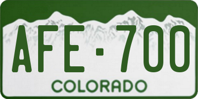 CO license plate AFE700