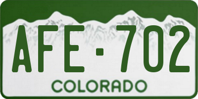 CO license plate AFE702