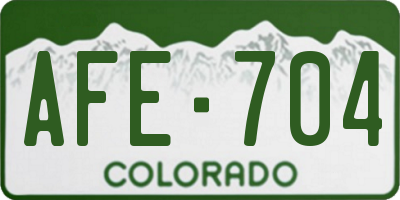 CO license plate AFE704