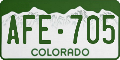 CO license plate AFE705