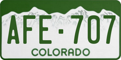 CO license plate AFE707