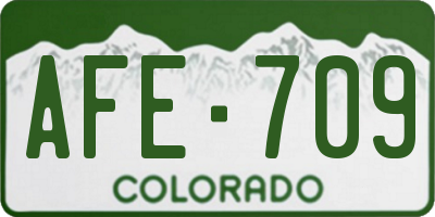 CO license plate AFE709