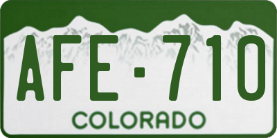 CO license plate AFE710