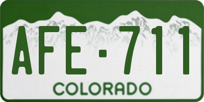 CO license plate AFE711