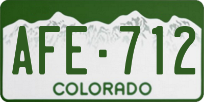 CO license plate AFE712