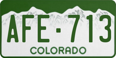CO license plate AFE713