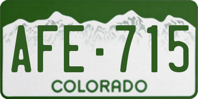 CO license plate AFE715