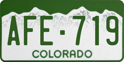 CO license plate AFE719