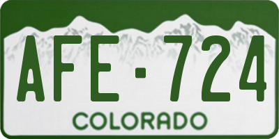 CO license plate AFE724