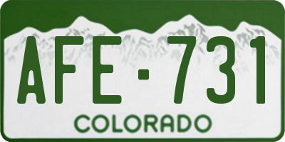 CO license plate AFE731