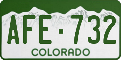 CO license plate AFE732