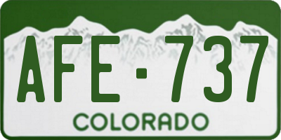 CO license plate AFE737