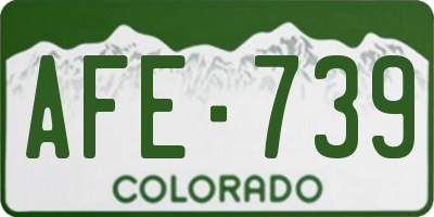 CO license plate AFE739