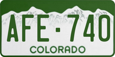 CO license plate AFE740