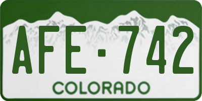 CO license plate AFE742