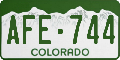 CO license plate AFE744