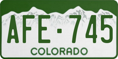 CO license plate AFE745
