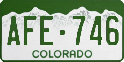CO license plate AFE746