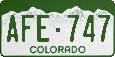 CO license plate AFE747