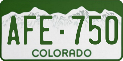 CO license plate AFE750