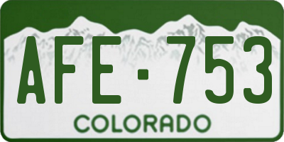 CO license plate AFE753