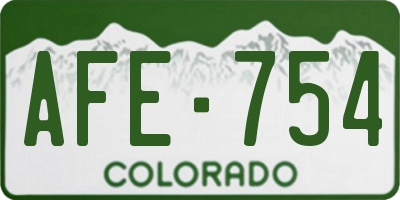 CO license plate AFE754