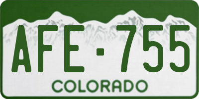 CO license plate AFE755