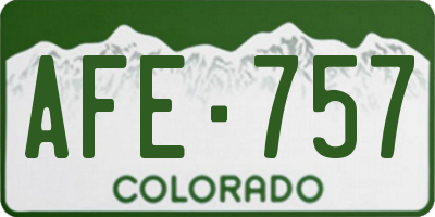 CO license plate AFE757