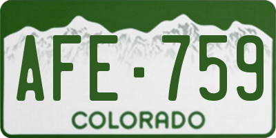CO license plate AFE759